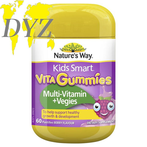 Nature's Way Kids Smart Vita Gummies Multi Vitamin & Vegies (60 Pastilles)