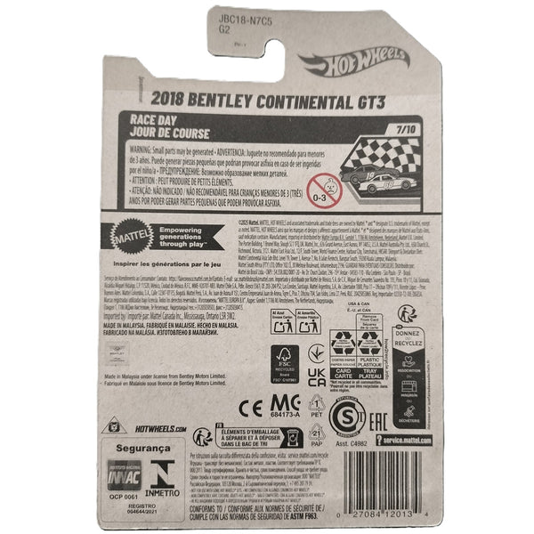 Hot Wheels 2018 Bentley Continental GT3 (Race Day)