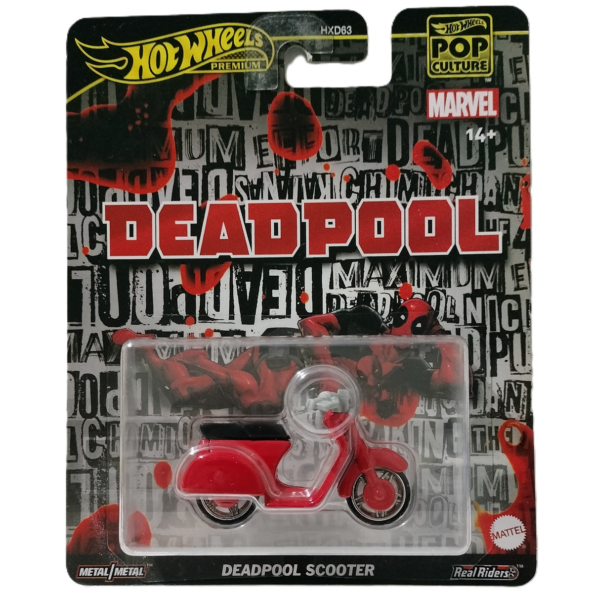 Hot Wheels Premium - Marvel Deadpool Scooter (Pop Culture)