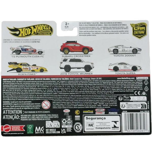 Hot Wheels Premium Subaru Crosstrek & Toyota 4Runner (2-Car Set)