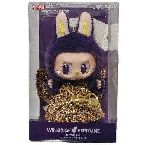 Pop Mart The Monsters Labubu Wings of Fortune Vinyl Plush Hanging Card