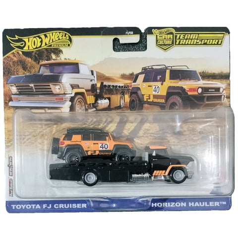 Hot Wheels Premium Toyota FJ Cruiser & Horizon Hauler (Team Transport)