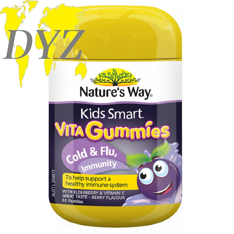 Nature's Way Kids Smart Vita Gummies for Cold & Flu Immunity (60 Pastilles)