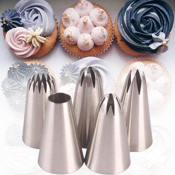 Pastry Nozzles For Cake Decoration (Set of 5 Pcs)