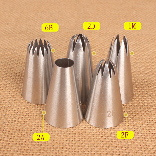 Pastry Nozzles For Cake Decoration (Set of 5 Pcs)